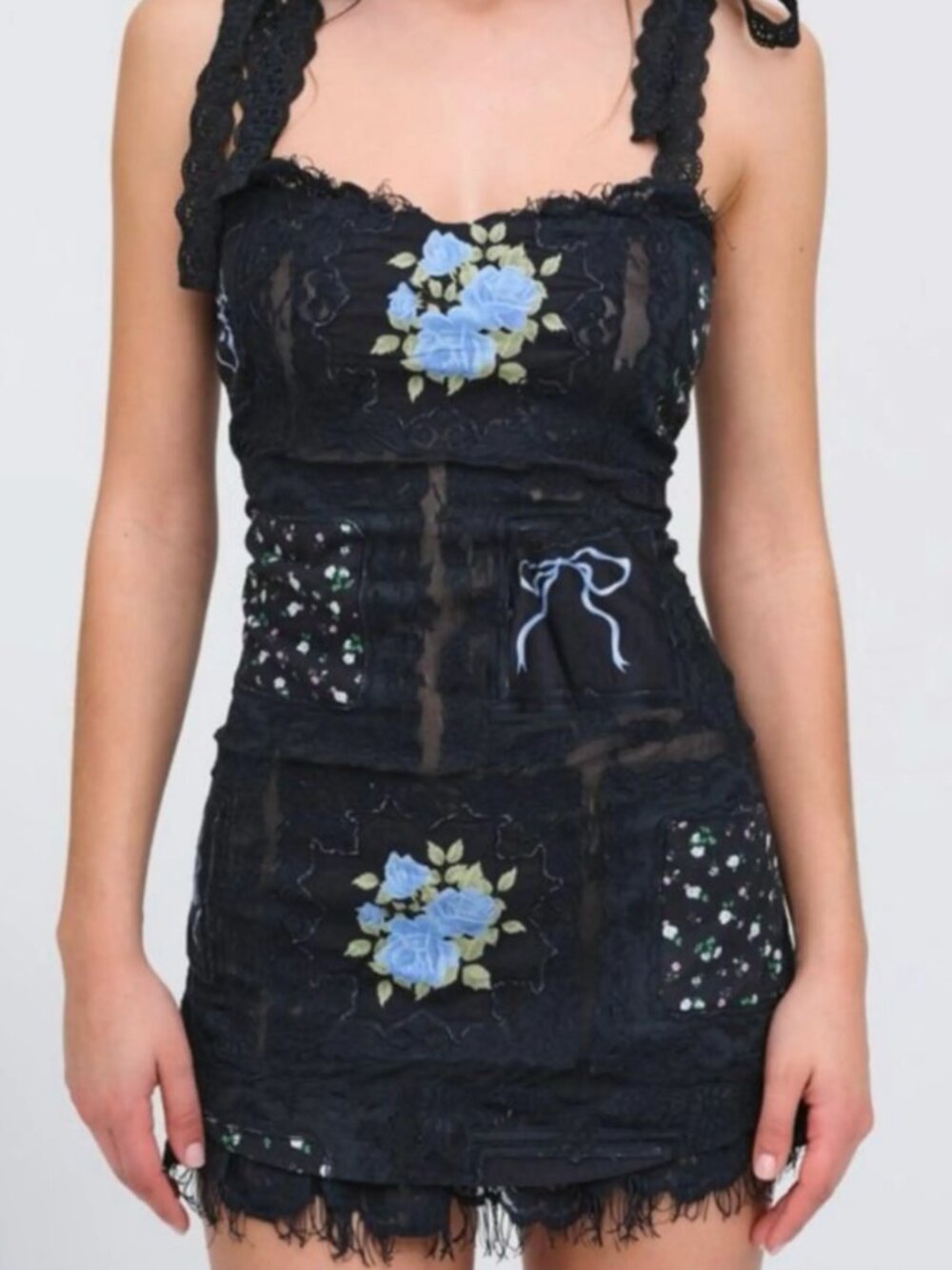 LIKE NEW Lace Floral Mini Dress